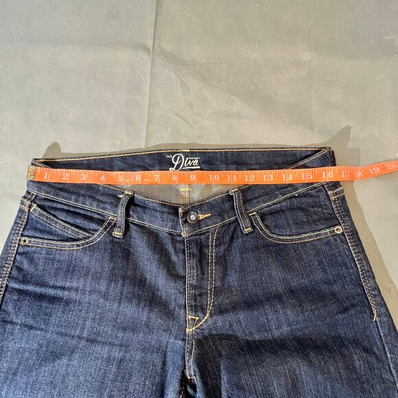 Old Navy The Diva Jeans Womens Size 8 Regular Blue Dark Wash Boot Cut Low Rise - Picture 9 of 16